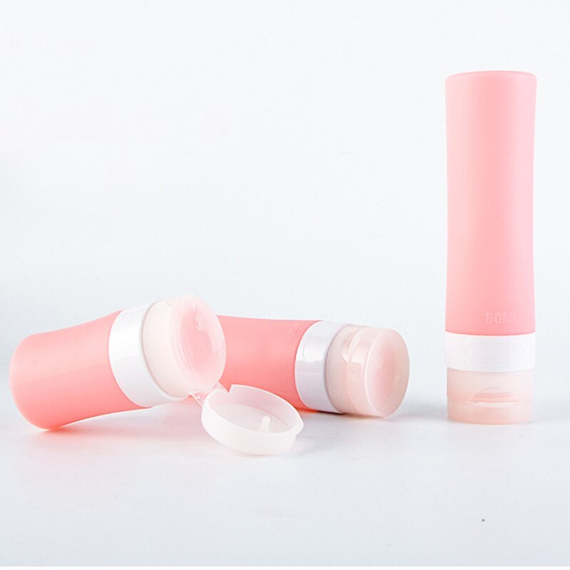 Women Silicone Travel Bottles Cosmetic Shampoo Lotion Container Tube Squeeze Packing Organizer Bag Travel Accessories