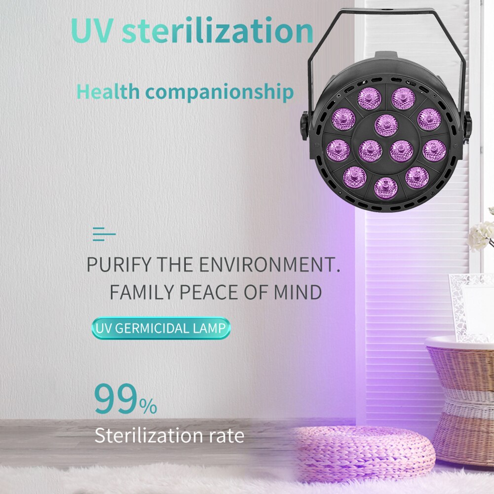 48W 12 LED remote control UV Sterilizer Disinfection and Sterilization Bulbs Home UV Sterilizer Sterilization Mite Removal Lamp