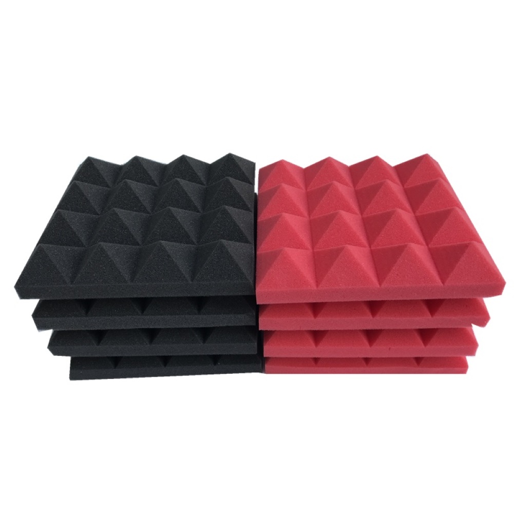6Pcs 25X25X5 Cm Piramide Studio Akoestische Panel Tegel Geluiddichte Foam Kussen Geluidsisolatie Absorptie geluid Absorberende Spons