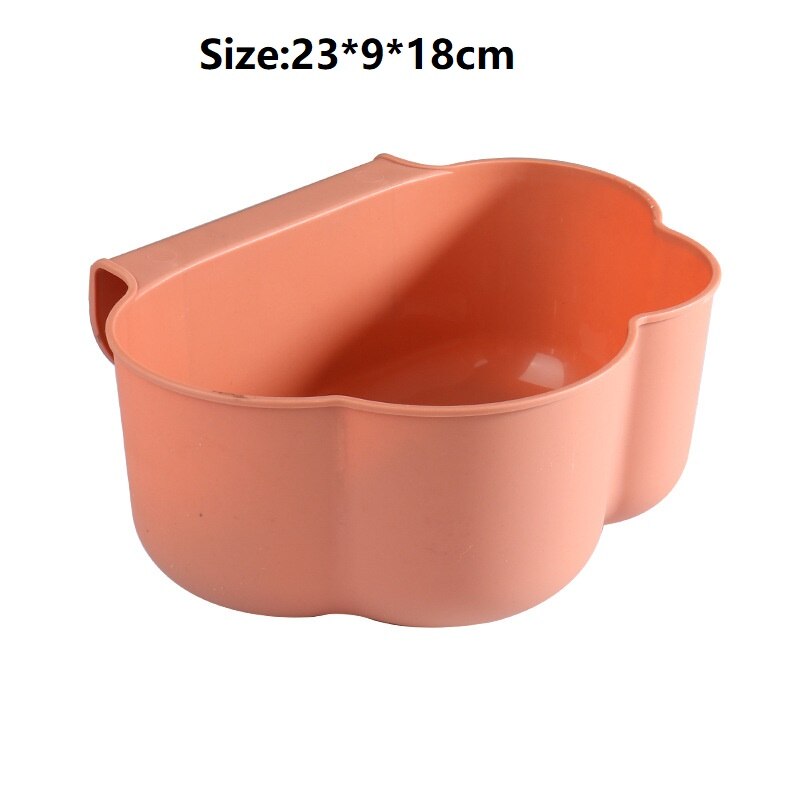 Kjøkken hengende søppeldunker plassbesparende søppelbøtte med lokk søppelbøtte bordoppbevaringsbøtte bil søppel husholdningsrengjøringsverktøy: En rosa