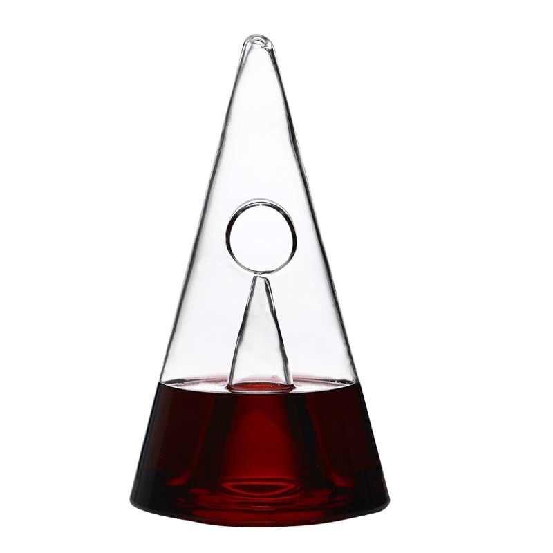 350/750ml Pyramid Waterfall Red Wine Pourer Glass Decanter Brandy Decant Jug Bar Champagne Water Bottle Drinking Glasses