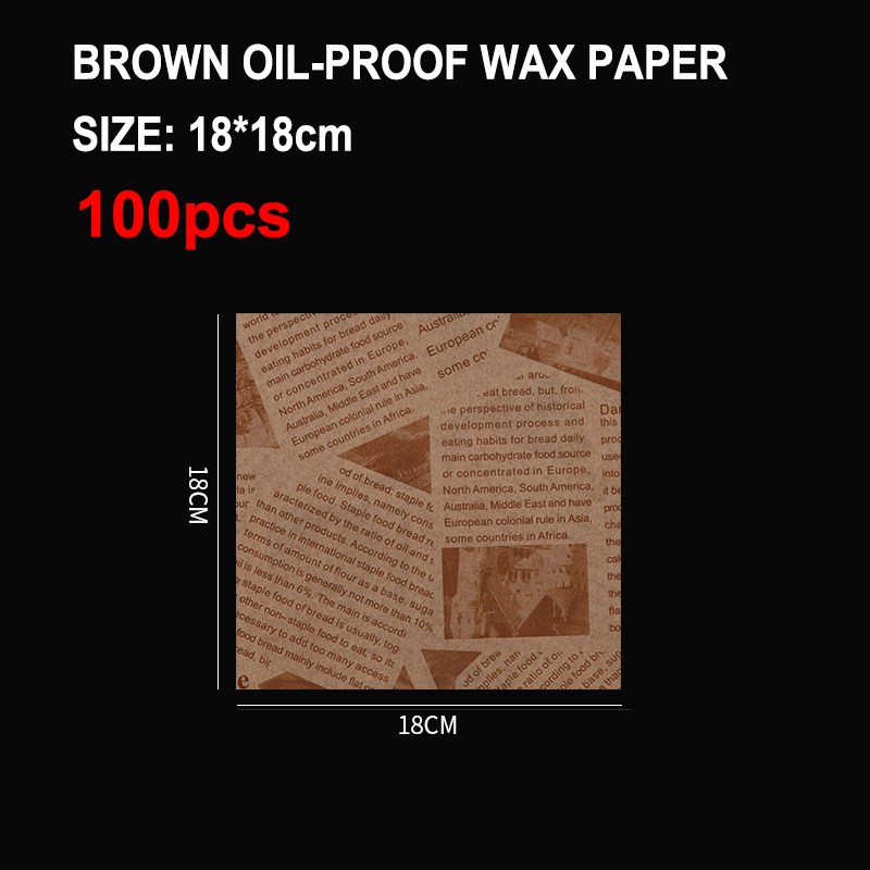 50/100Stck öl beständiges Wachspapier zum Backen von Lebensmitteln Grill Burger Pommes Brot zurück papier Öl absorbieren des Papier Küchen zubehör: Weiß