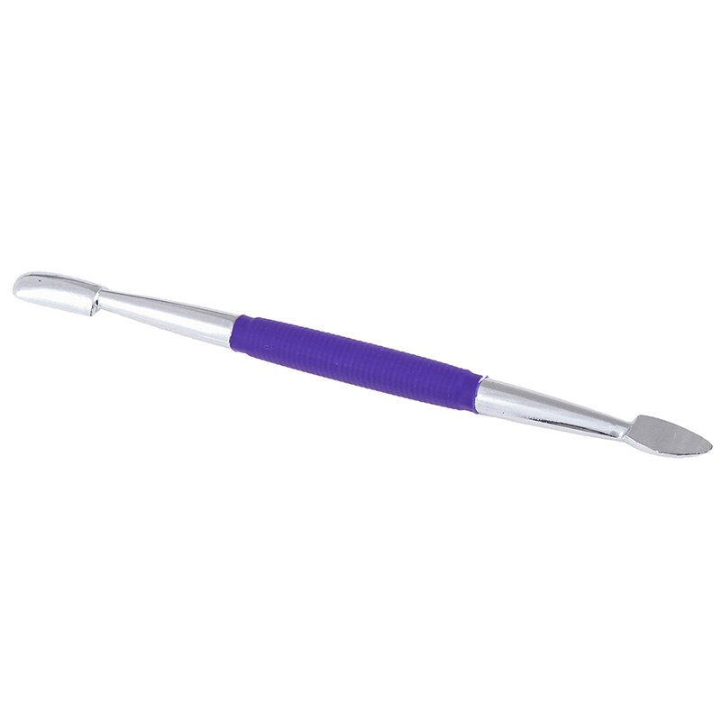 Cutículas de acero inoxidable de doble cara para uñas, cuchara de empuje, quitacutículas, quitacutículas, empujador para el cuidado de las uñas, piel muerta, 1 ud., herramientas de manicura