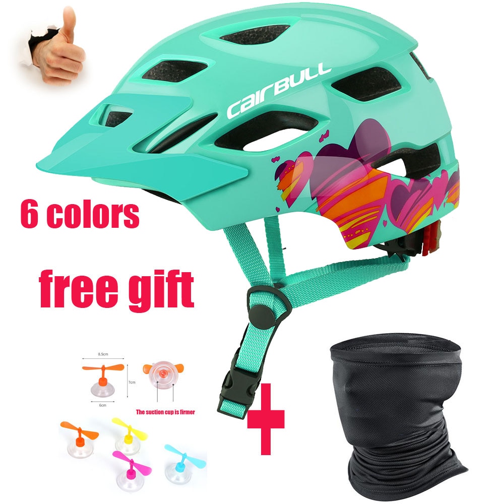 CAIRBULL JOYTRACK Kids Cycling Helmet With Tail Light, Child Skating Safety MTB Helmet Balance Bike Protective Helmet 6 Colors