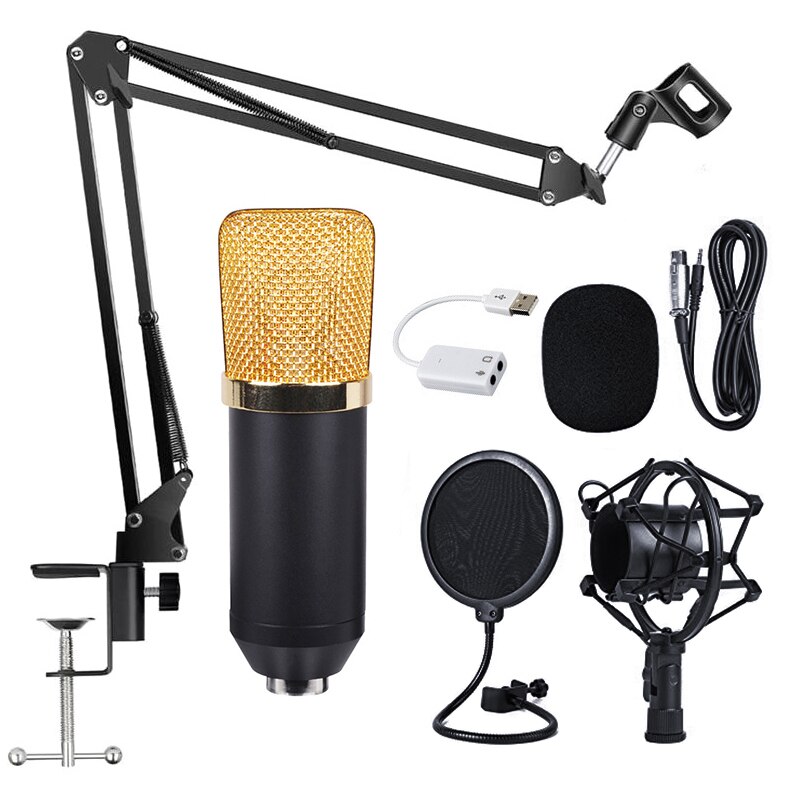 BM700 – Microphone à condensateur, pour enregistrement en Studio, karaoké, chant, TikTok: Kit 1