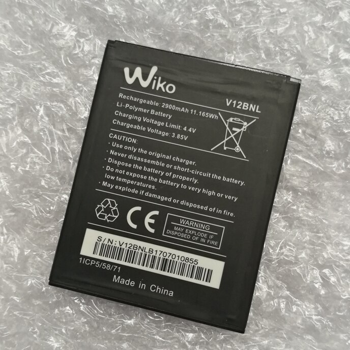 4pcs/2900mAh 3.85V Battery For Wiko V12BNL Mobile Phone Batterie Bateria Replace Parts