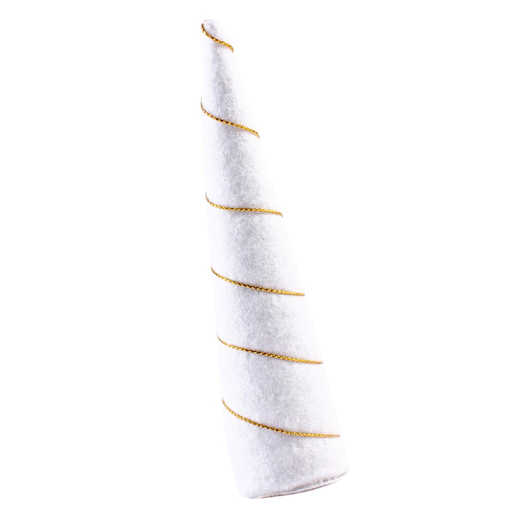 Bandeau en corne de licorne rembourré en feutre pour enfants, accessoires de cheveux, décor de fête à faire soi-même: White