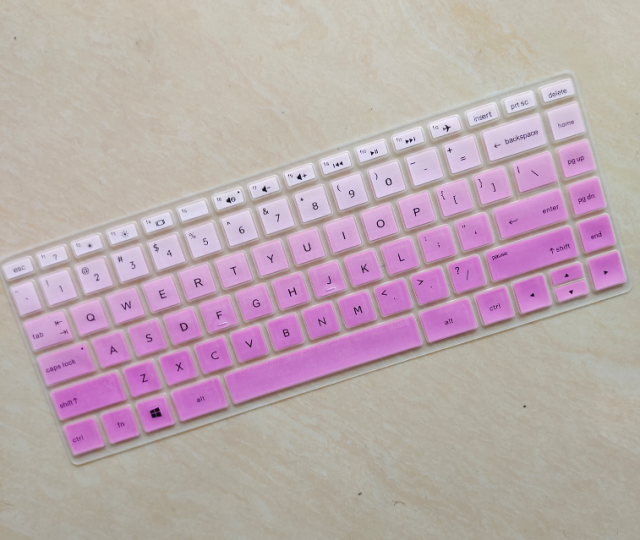 14 Inch Siliconen Laptop Toetsenbord Cover Skin Protector Voor Hp 240 G4 G5 G6 240 G7 G8 Notebook: Gradualpurple