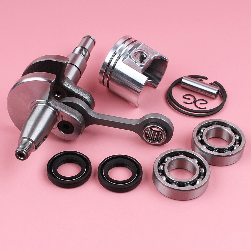 Crankshaft 37mm Piston 8mm Pin Ring Circlip Crank Bearing Oil Seal Kit For Stihl MS170 017 MS 170 Chainsaw Part