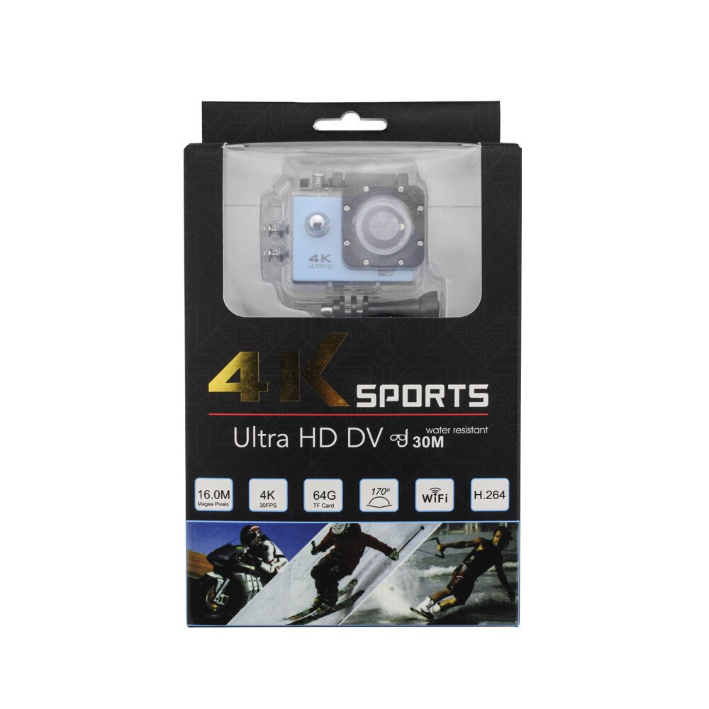 Actioncamera ultra HD 4K WiFi 1080P/60fps 2.0 LCD 170D obiektyw kask krzywka wodoodporna zawodowiec sportscamera