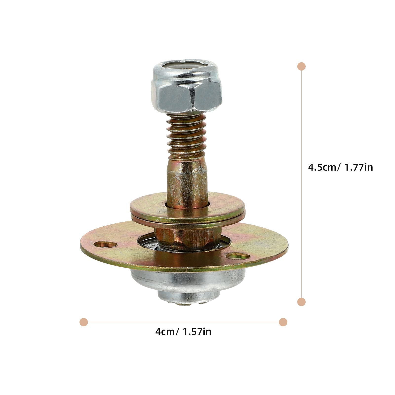 4 stk. møbelbeslaglejer  m8 x 45mm gyngestol reservedele forbindelsesbeslag tilbehør robust glide
