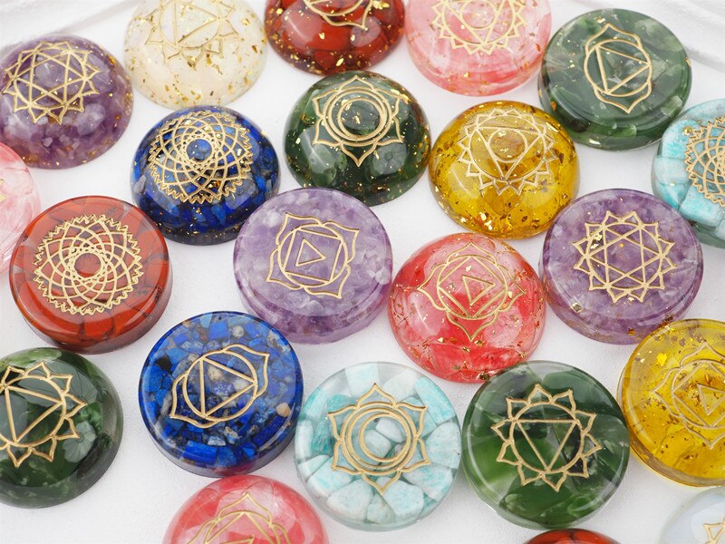 Silicone sete chakras semicírculo hemisfério redondo resina uv molde diy artesanato pingente jóias acessórios