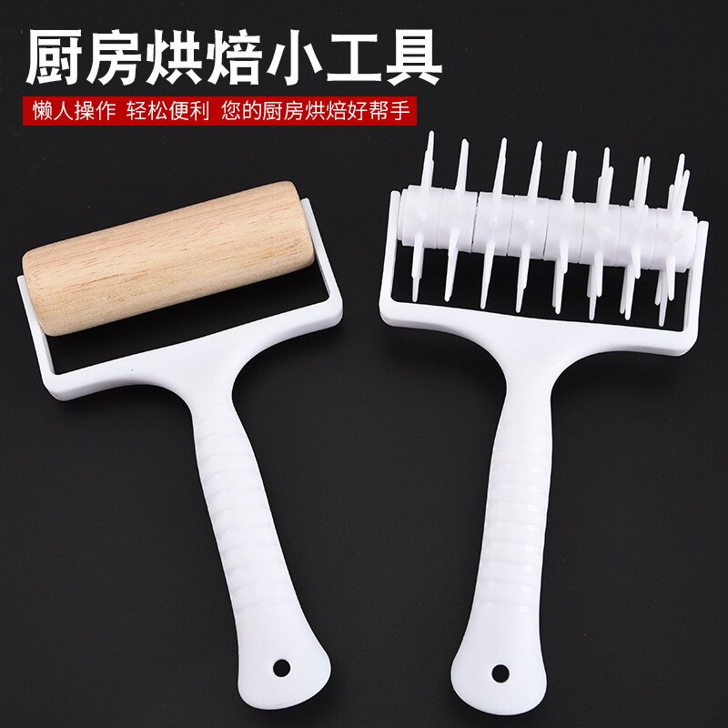 Newest Kitchen Pie Pizza Biscuit Cutting Machine Pastry Plastic Baking Tools Baking Tray Embossed Dough Roller Grating Cutting