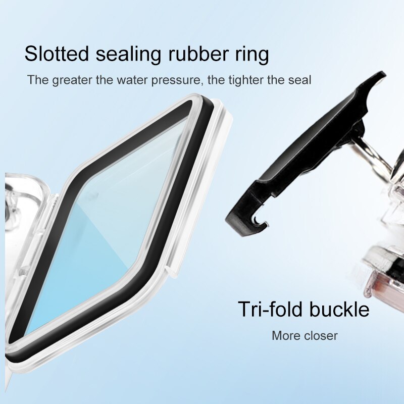 Ecran tactile boîtier étanche sous l'eau 45m plongée coque de protection boîtier pour GoPro Hero 8 noir Action caméra accessoires