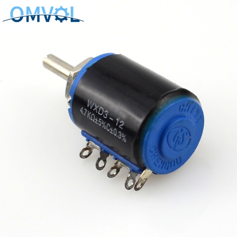 Wxd 3-12 100 220 470 1k 2 k 2 4 k 7 10k 22 k 47k ohm 100r 220r 470r 2.2k 3.3k 4.7k wxd 3-12 trådlindad potentiometer