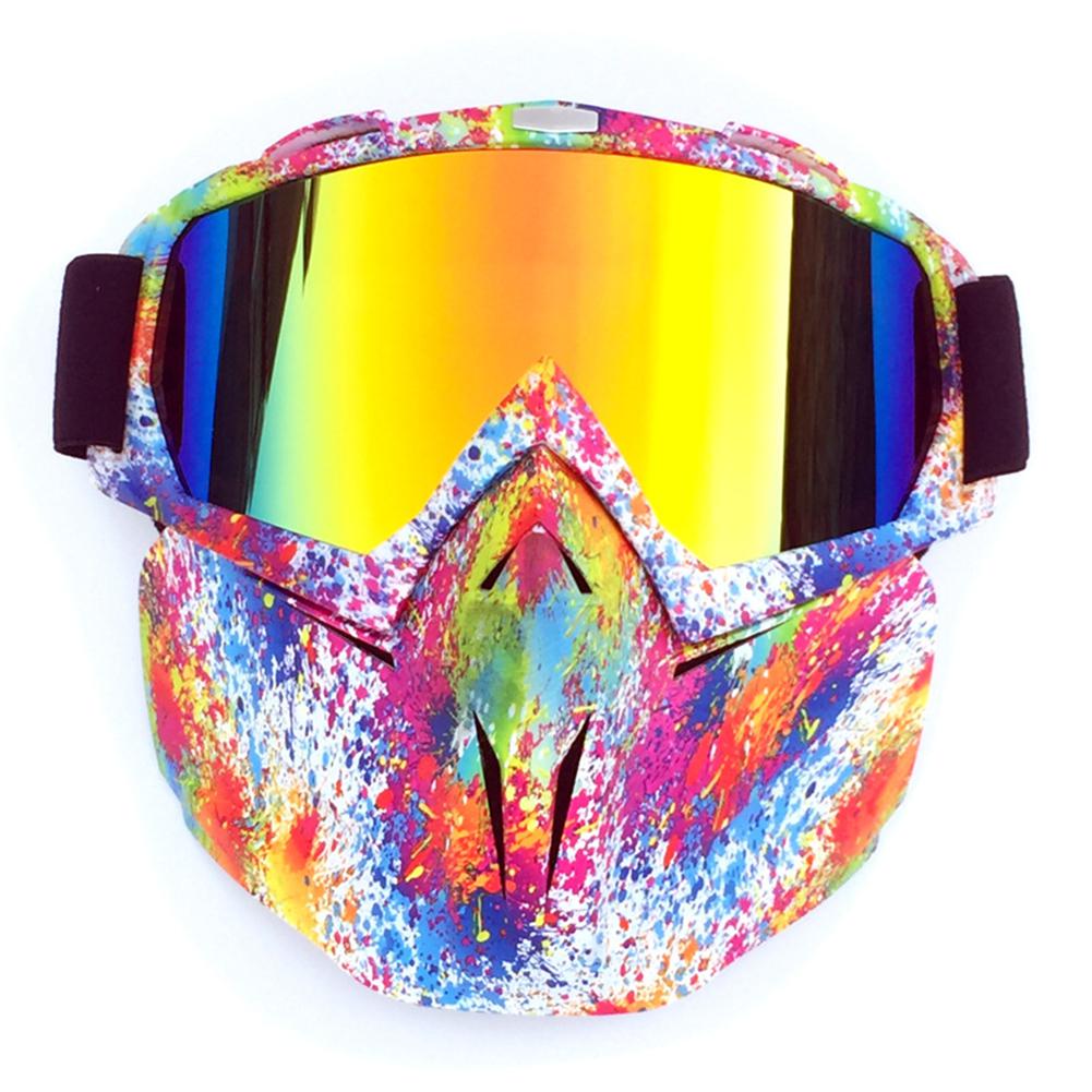 Ski Snowboard Bril Sneeuwscooter Skiën Goggles Winddicht Skiën Glas Motocross Zonnebril Met Mond Filter Earware: A05