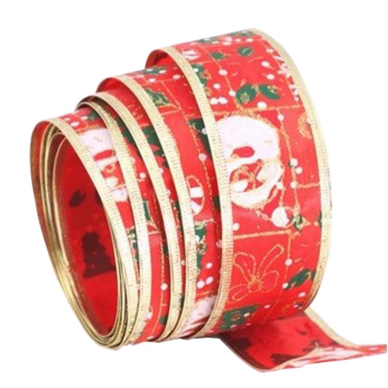 5cm Width 2m Length Christmas Decorative Ribbons Satin Ribbon Craft Ribbons 517E: Red