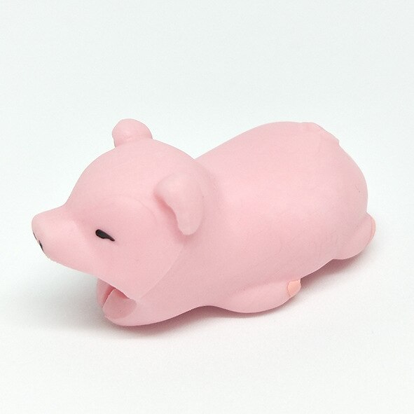 Kabel Beschermer Winder Voor Usb Opladen Data Kabel Draad Bescherming Cover Bescherm Case Cartoon Koord Protector Kabel Organizer: PIG