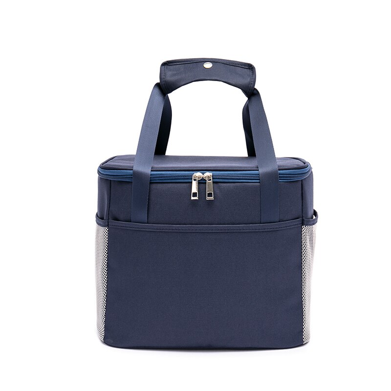 Frais gardant le déjeuner sac isotherme réfrigérateur Thermos sac pour Steak isolation sac thermique épaissir imperméable glace Pack NB29: Navy L