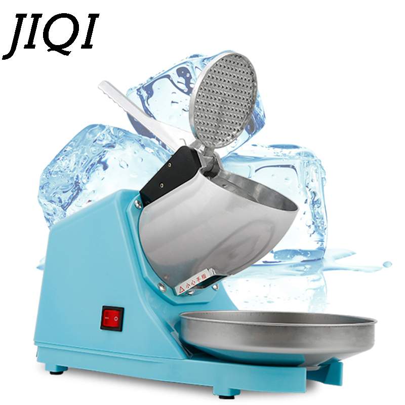JIQI-trituradora de hielo eléctrica, grosor ajustable, 65 KG/H, para batidos, picadora de hielo, para hogar, restaurante, Bar