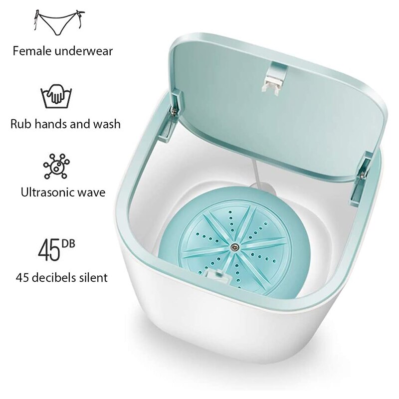 USB Mini Washing Machine Automatic Household Mini Tube 3-5Kg Rotating Turbine Washer Dehydrated Wash Dry Underwear Care Cleaner