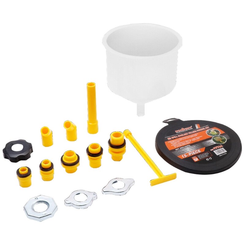 15Pcs Plastic Filling Funnel Spout Pour Oil Tool Spill Proof Coolant Filling Kit G8TE
