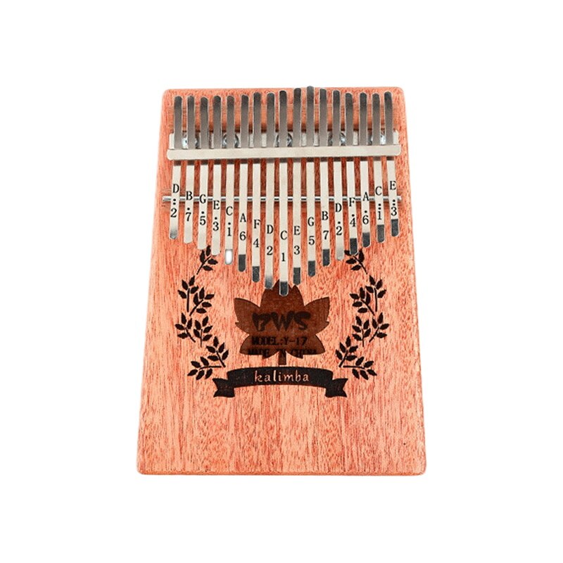 Kalimba 17-Key Thumb Piano Mahonie Fineer Geïntegreerde Kalimba Muziekinstrument Kinderen Beginner Draagbare Vinger Piano: 4