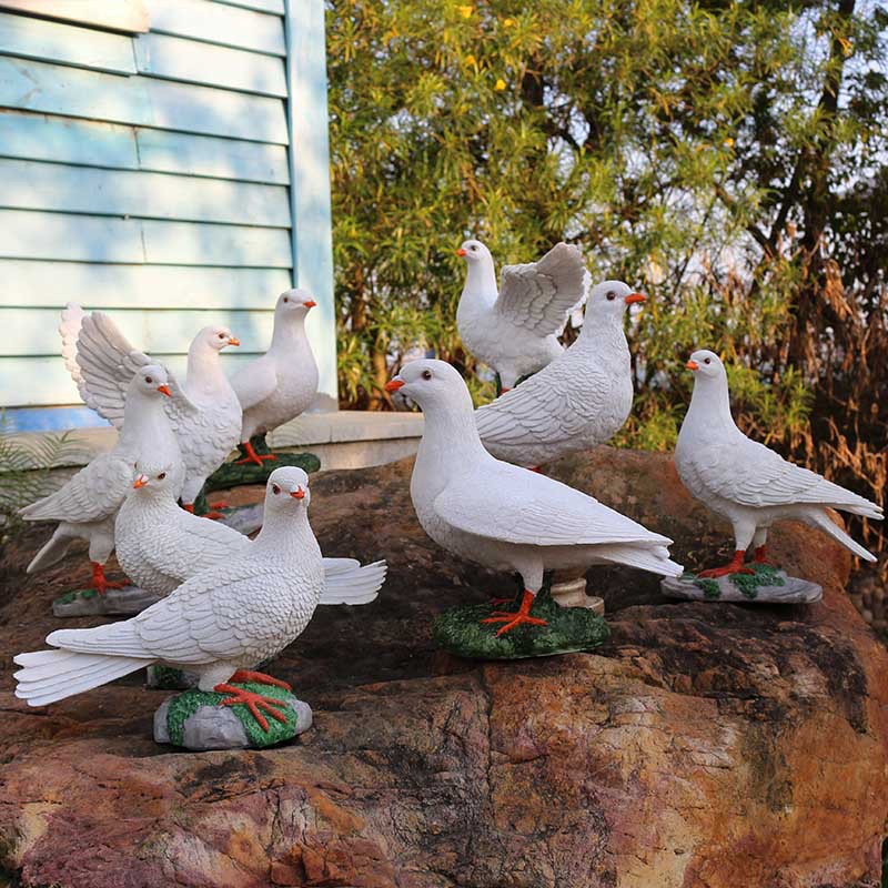Witte Duif Decoratie Huis Decoraties Voor De Kamer Tuin Decoratieve Beelden Hars Sculpturen En Beeldjes Duif Ornamenten