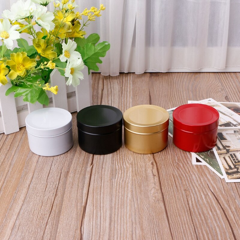 50ml mini tin te opbevaring boks rund metal sag bryllup favor arrangør container slik, smykke container
