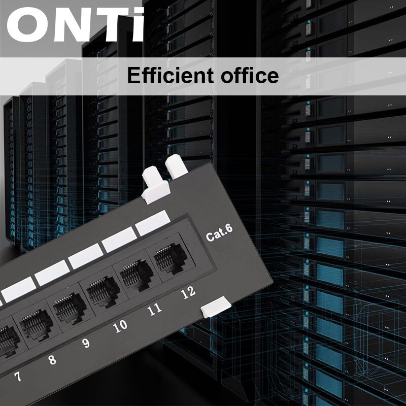 ONTi Network Tool Kit 12 Port CAT6 Patch Panel RJ45 Networking Wall Mount Rack Mount Bracket