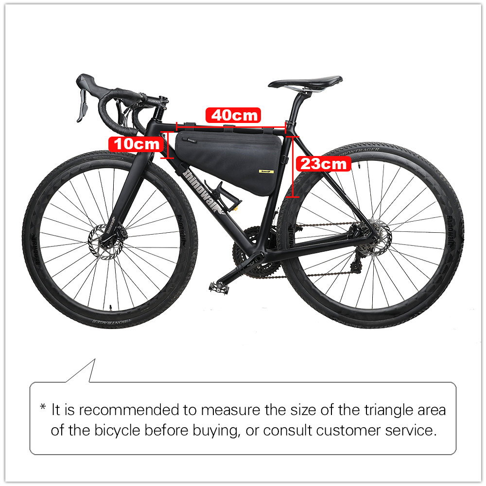 Rhinowalk Fiets Frame Tas Waterdicht 4l Grote Capaciteit Driehoek Tas Fiets Bikepacking Tas Opbergtas Voor Mtb Racefiets
