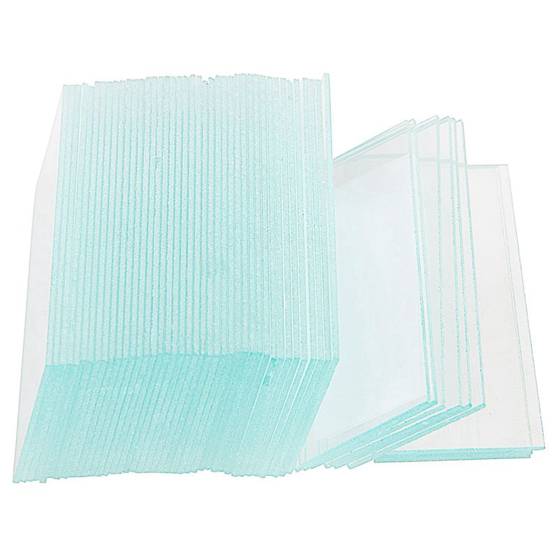 100Pcs Transparent Slides 22X22mm for Microscope with 50 Pcs Pre-Cleaned Microscope Blank Glass Slides 1X3 Inch