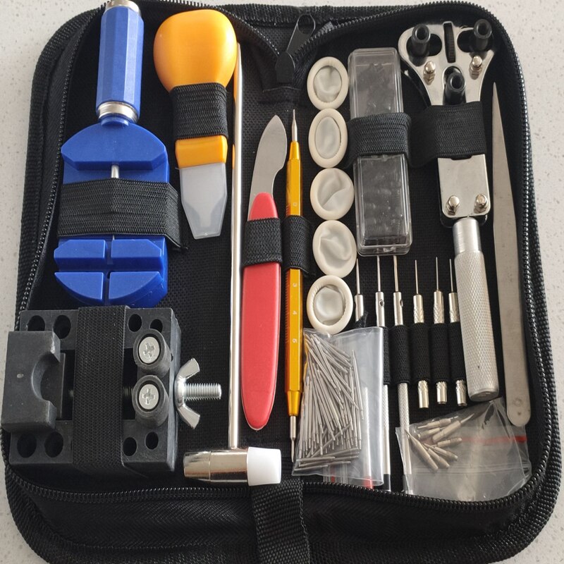 187 stücke Professionelle Uhr Reparatur Werkzeug Kit Uhr Link Pin Remover Fall Opener Pry Frühling Bar Remover Horlogemaker Gereed Reparatur: 152pcs