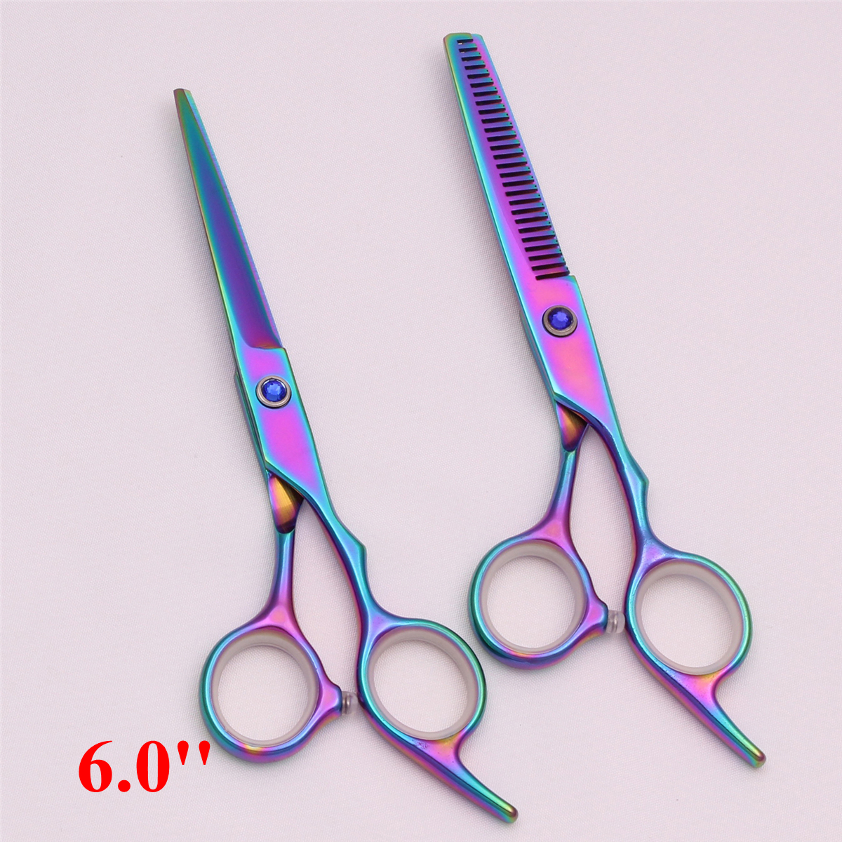 6.0 ''Professionele Haar Schaar Knippen Schaar Dunner Kappers Kapsel Scheermessen Kam Set Salon Kapper & Thuis: green