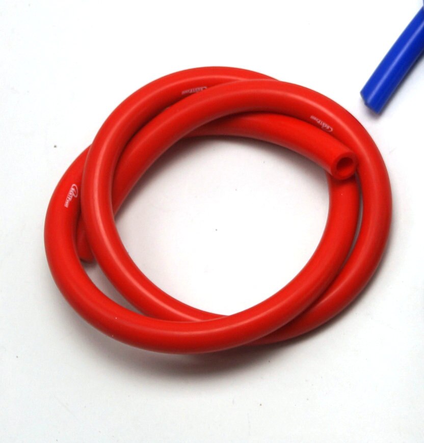 Universal 1meter silicone vacuum hose ID 3mm/4mm/5mm/6mm Auto racing Car waste air hose black red blue pink: 6mm  1meter red