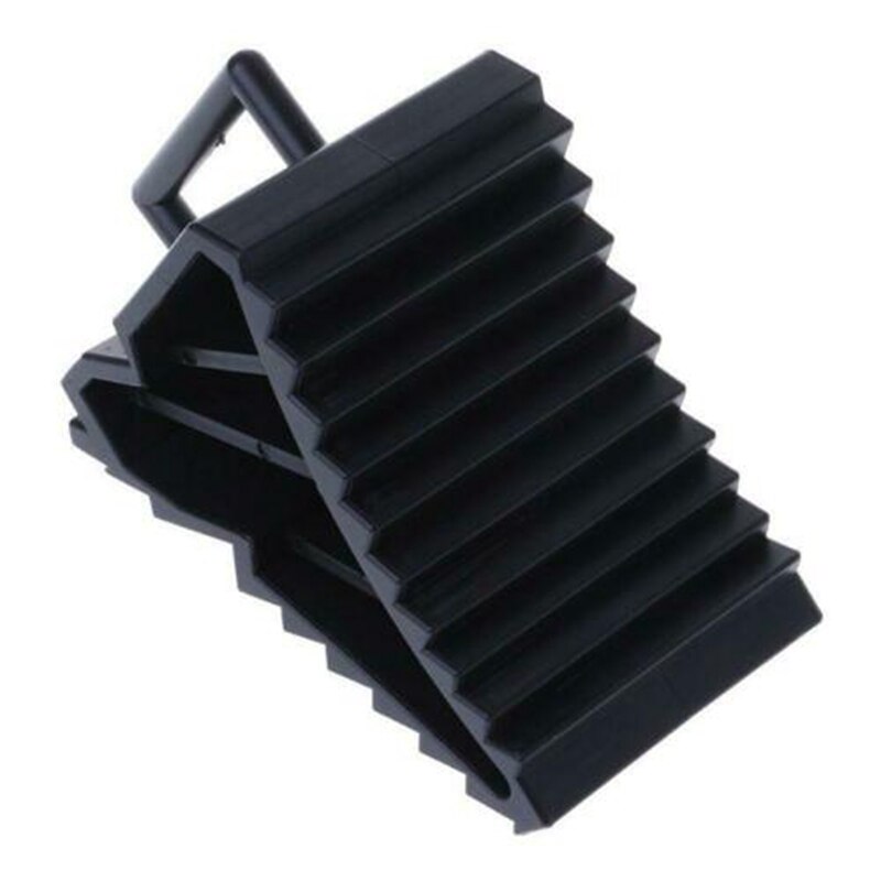 2Pcs Antislip Vehicle Car Truck Wheel Tire Chock Stop Block Black