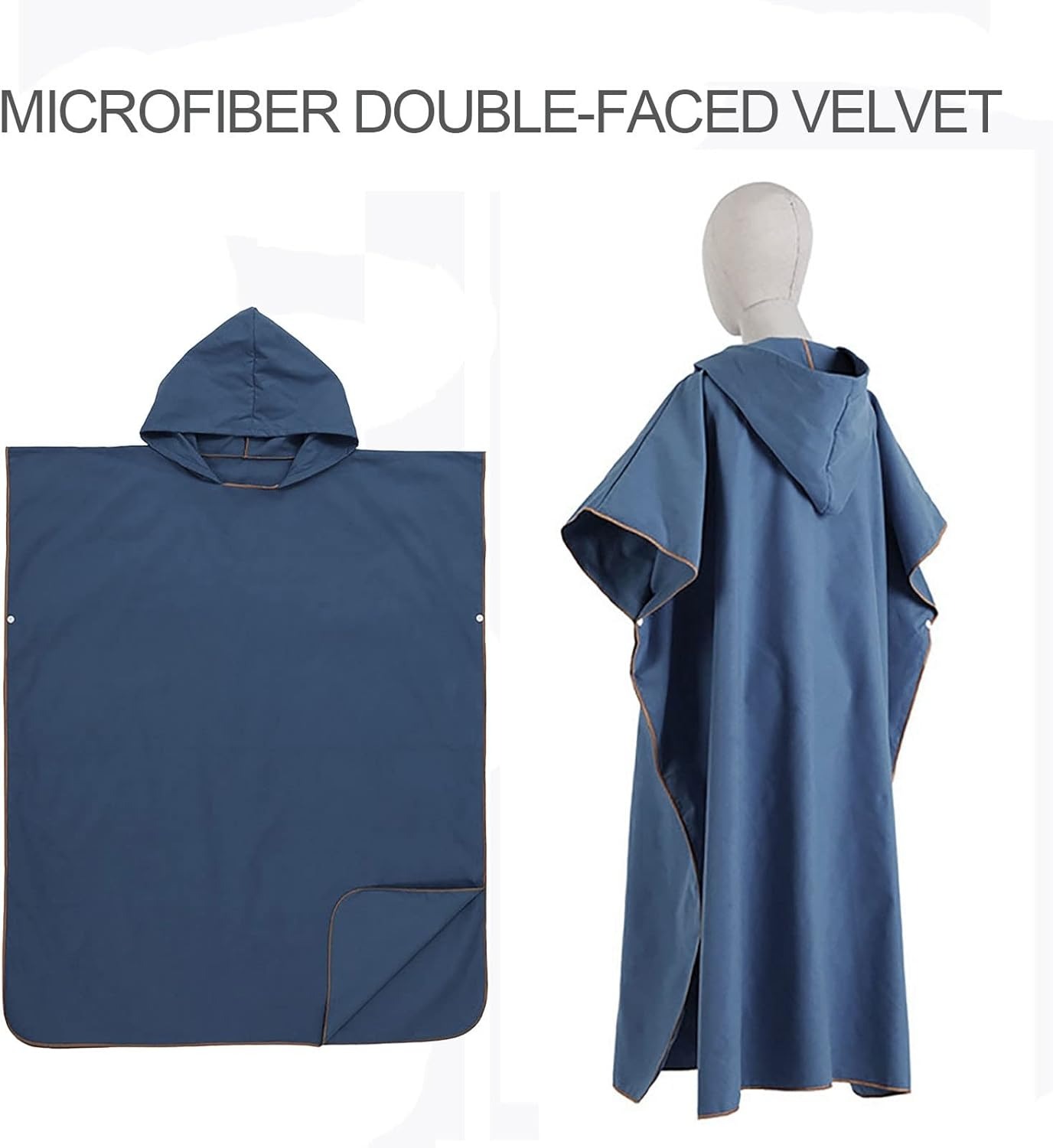 Surfponcho Aankleedhanddoek met capuchon Microvezel stranddeken Badhanddoek Zwemhanddoek Wetsuit Strandponcho