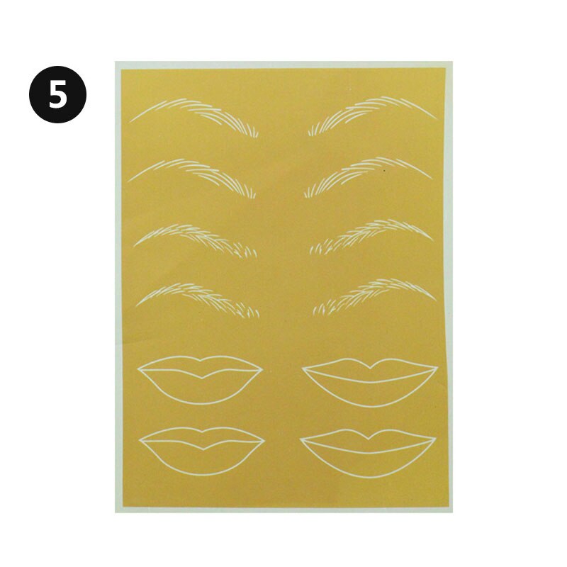 Alle serier fast sminke øyenbryn lepper nybegynner trening hud blank freestyle tatovering praksis hud ark 20 x 15cm: 5