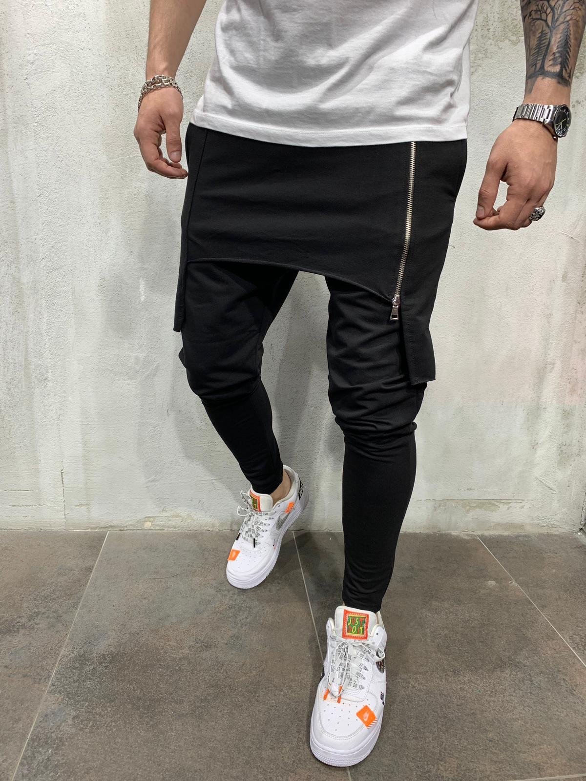 Mannen Broek Diep Kruis Broek Elastische Taille Losse Baggy Hip-Hop Dance Losse Harem Heren S-3XL