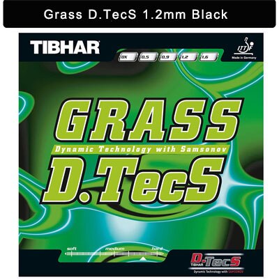 Tibhar Gras D Tecs Tafeltennis Rubber Lange Pips Tensor Ping Pong Rubber Gemaakt In Duitsland: 1pc 1.2mm BLACK