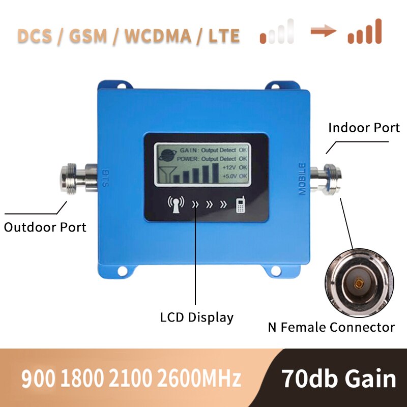 4G Cellulaire Versterker Gsm 900 1800 2100 2600Mhz Cellphone Cellulaire Repeater Gsm Dcs Wcdma Lte 2G 3G 4G Mobiele Signaal Booster