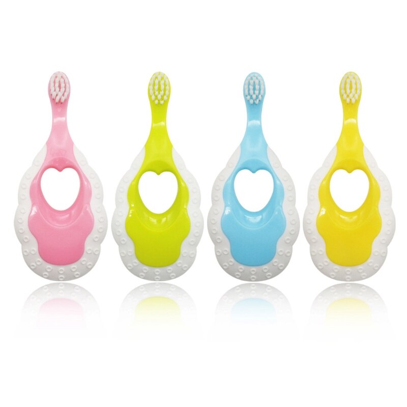 Brosse à dents souple à poignée antidérapante pour bébé, dessin animé pour tout-petits enfants -né, soins buccaux