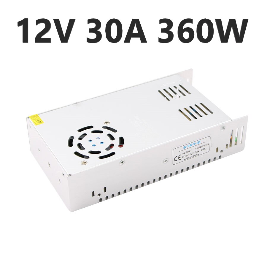 12V Power Supply AC DC 12V 2A 3A 5A 10A 15A 20A AC DC Adapter 220 To 12v Power Supply Source 500w 220v 12v Led Transformer: 12V 30A 360W