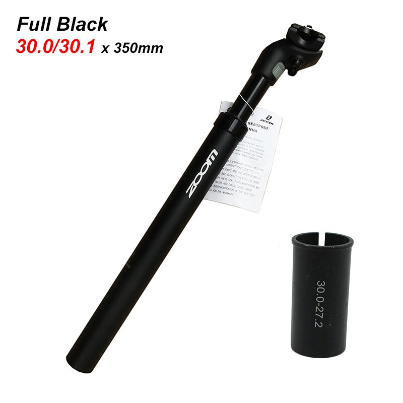 ZOOM Mtb Suspension Telescopic Seatpost Adjustable Seat Post Bike Saddle Rod Aluminum 27.2 Tube tija sillin carbono canote: 30.0x350mm Black