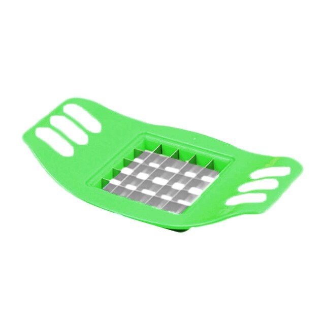 Herramientas de cocina cortador de patatas fritas, cortador de patatas fritas, máquina para patatas fritas, herramienta para cortar patatas, utensilios de cocina para mayor comodidad: green