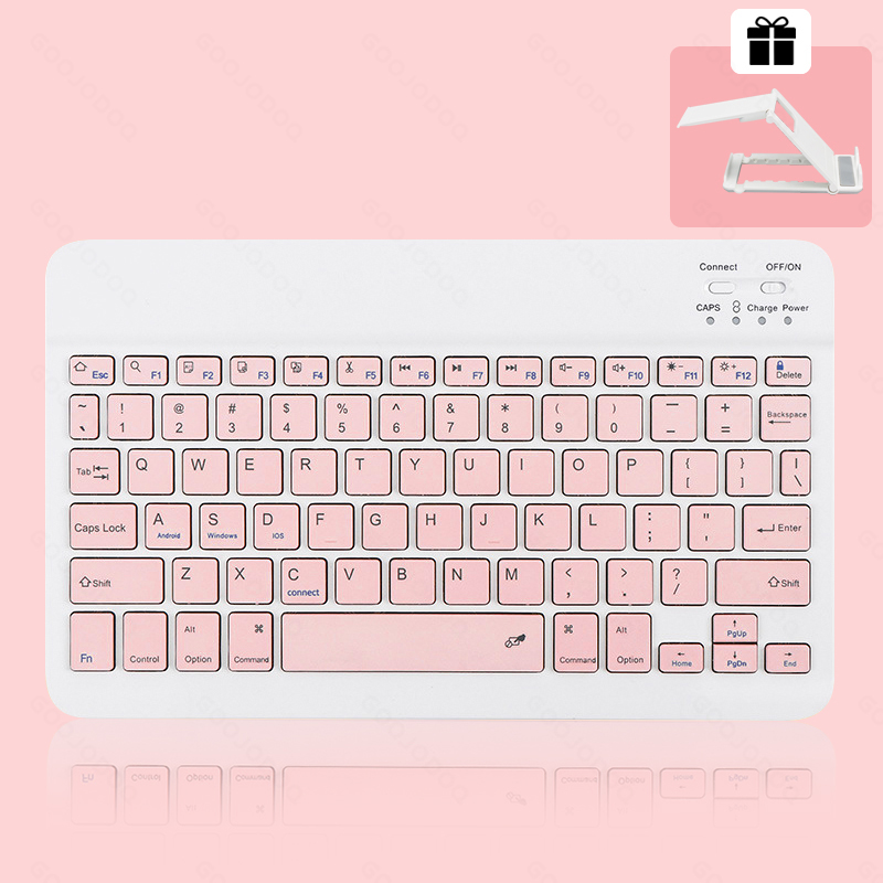 Voor Ipad Toetsenbord Draadloze Bluetooth Toetsenbord Teclado Tablet Voor Ipad Xiaomi Samsung Huawei Tablet Android Ios Windows: Pink A