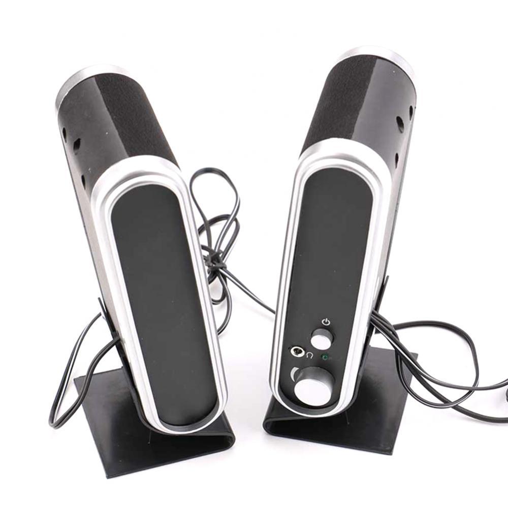 Tragbarer lautsprecher mit 3.5mm stereo-musikplayern für desktop-pcs und laptops (2 stück, usb)