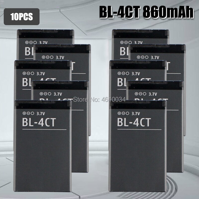 Rechargeable battery 4CT BL4CT BL-4CT phone Battery For NOKIA 5310 5630 6600 fold 6700 7210 7230 7310 X3 battery 4ct: 10pcs
