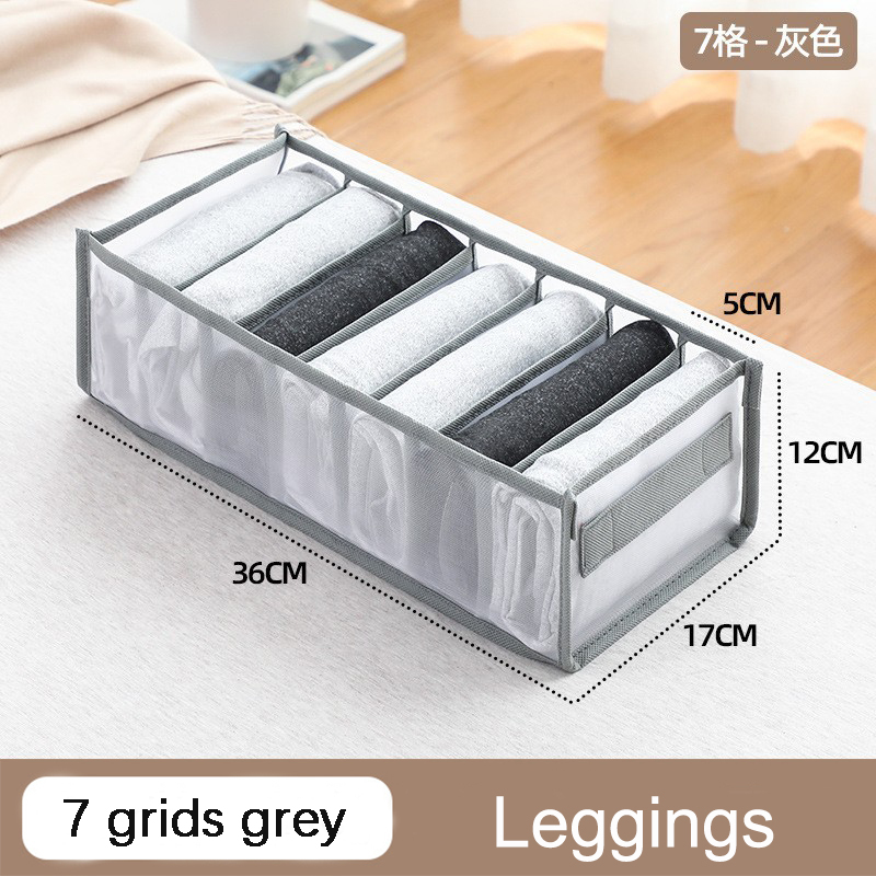 Organizador de armario plegable, cajas de almacenamiento de Jeans, suéter, calcetines, armario, ropa interior, Cajones, cajas separadoras de ropa: Azul oscuro