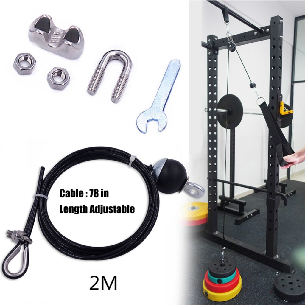 Heavy Duty Fitness DIY Pulley Cable Attachment for Triceps Shoulder Workout Gym Fitness Equipment Weight Lifting Accessories